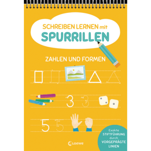 Schreiben lernen mit Spurrillen - Zahlen und Formen