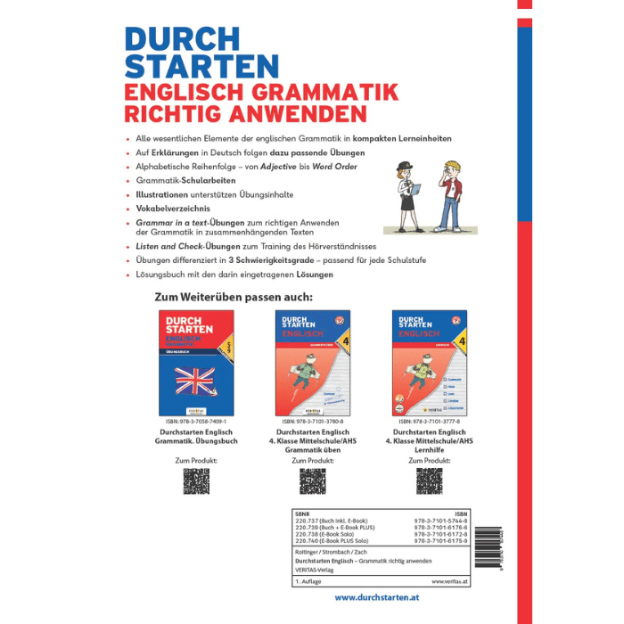 ENGLISCH Grammatik richtig anwenden Mittelschule/AHS inkl. E-Book – Bild 2