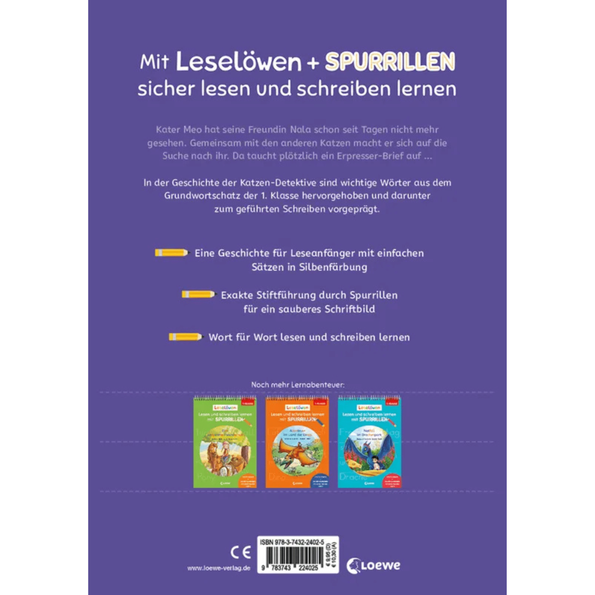 Leselöwen - Lesen und schreiben lernen mit Spurrillen - Die Katzen-Detektive – Bild 2