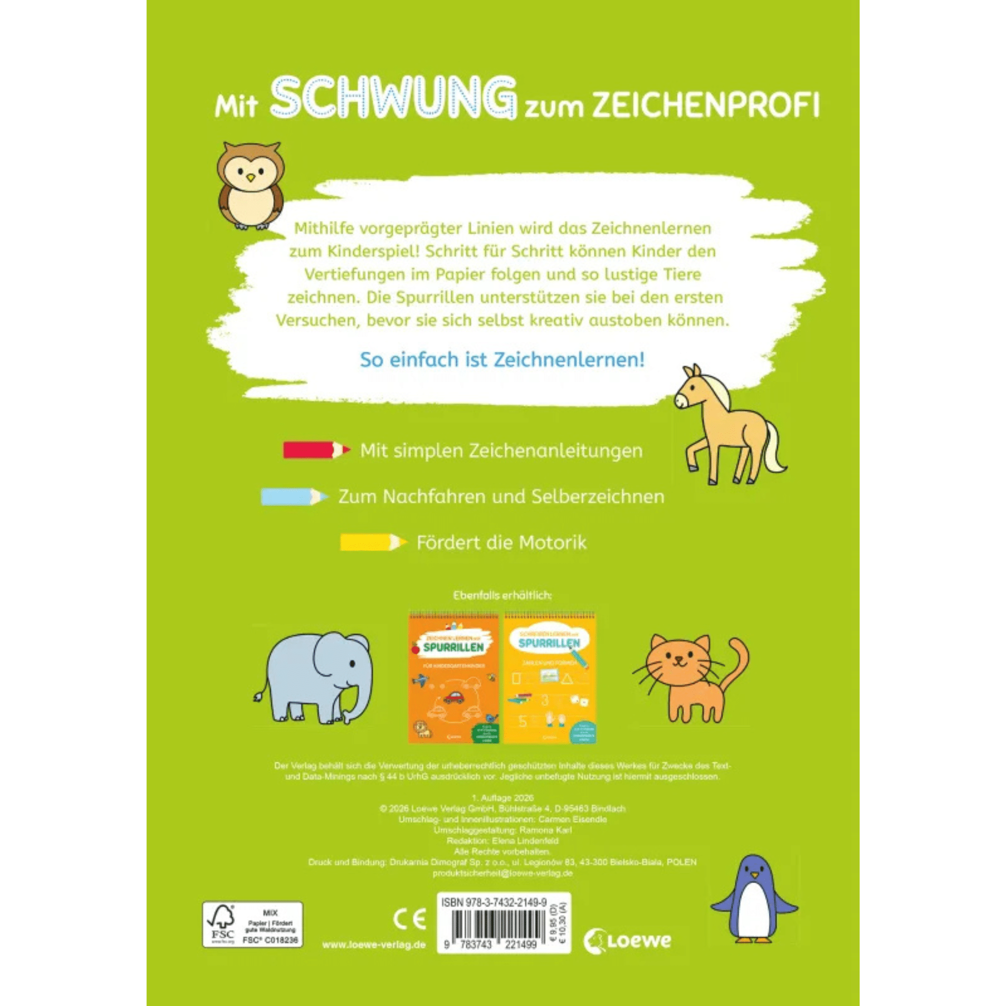 Zeichnen lernen mit Spurrillen - Tiere – Bild 2