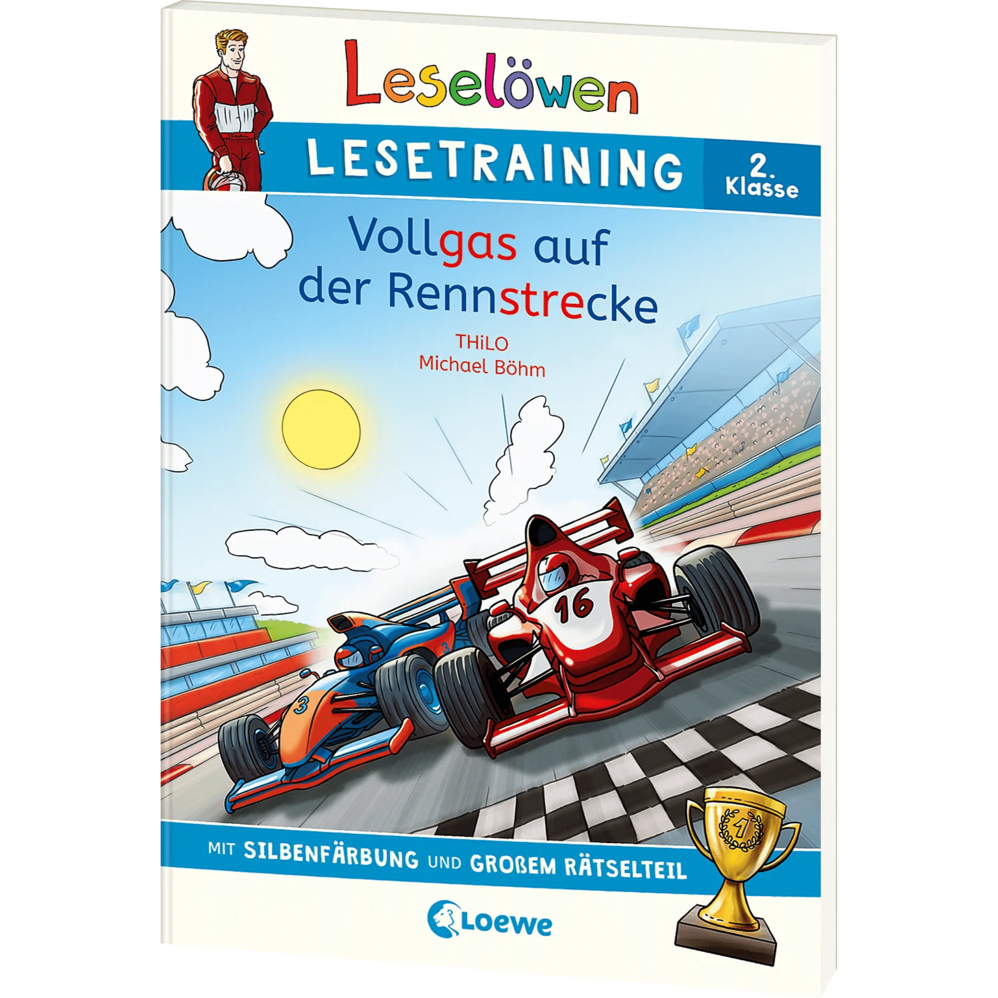 Leselöwen Lesetraining 2. Klasse - Vollgas auf der Rennstrecke