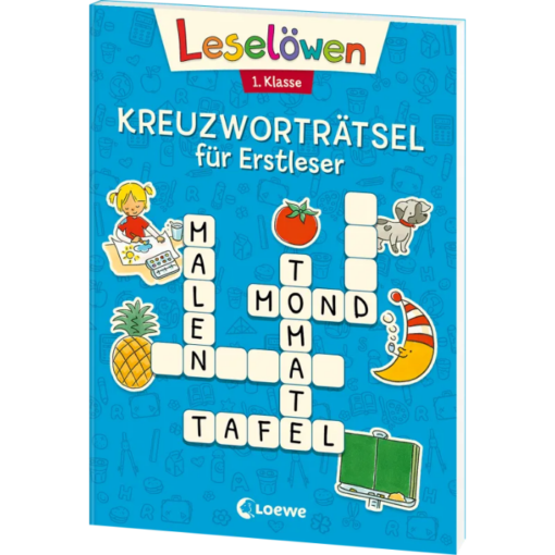 Leselöwen Kreuzworträtsel - 1. Klasse (blau)