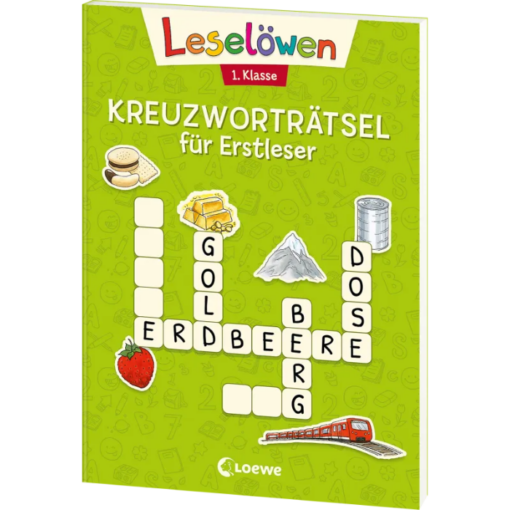 Leselöwen Kreuzworträtsel - 1. Klasse (helllgrün)
