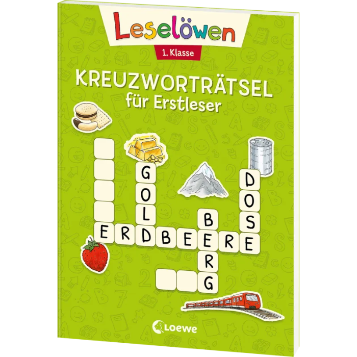 Leselöwen Kreuzworträtsel - 1. Klasse (helllgrün)