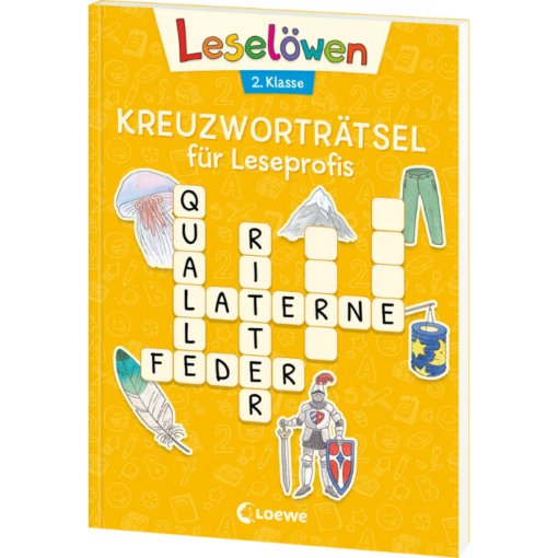 Leselöwen Kreuzworträtsel - 2. Klasse (sonnengelb)