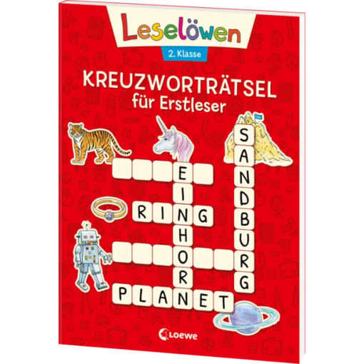 Leselöwen Kreuzworträtsel - 2. Klasse (rot)